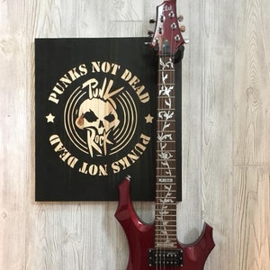 Guitar Wall Hanger (New) Punk Rock