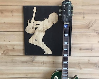Rock Silhouette / Guitar Wall Hanger