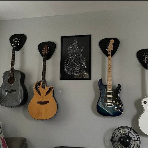 Guitar Hanger, Guitar Mount, Gifts for Him, Gifts for Musicians, Guitar Pick, Wall Mount, Guitar Holder, Music Lover