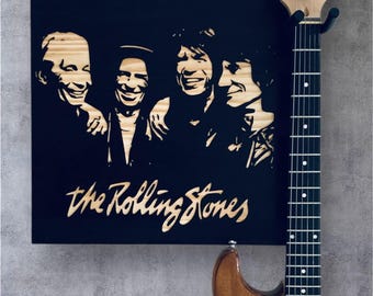 The Rolling Stones Guitar Hanger: Signature Series Wood Mount