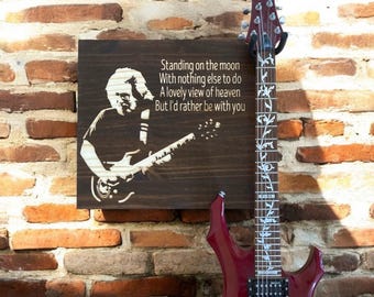 Jerry Garcia / Grateful Dead Wood Guitar Wall Hanger
