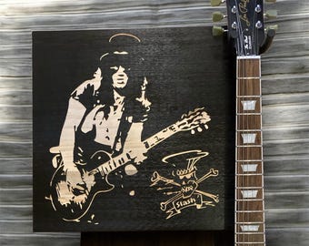 Gun’s n Roses  Wooden Engraved Guitar  Wall Hanger / Mount