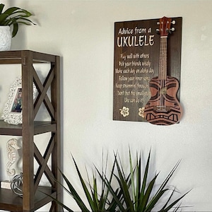 Ukulele Hanger,  Ukulele Wall Mount, Ukulele Stand, Music Room Decor, Room Decor, Music Art, Gifts for Her, Gifts for Mothers Day