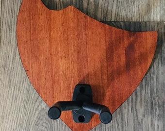 Wooden Shark Tooth Shape Guitar Wall Hanger / Mount