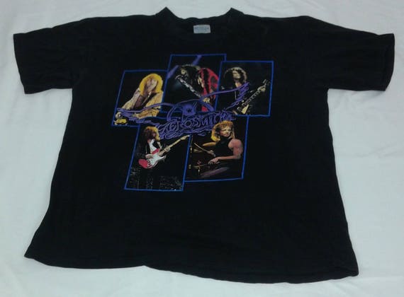 Vintage 1990 Aerosmith Pump Tour Brockum Tshirt Si