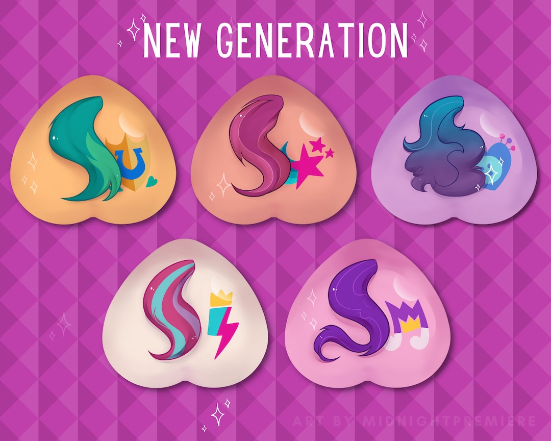 New Generation Cutie Mark Buttons MLP Friendship is Magic Pinback Pin