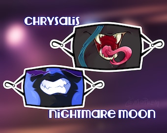 Chrysalis and Nightmare Moon Facemask