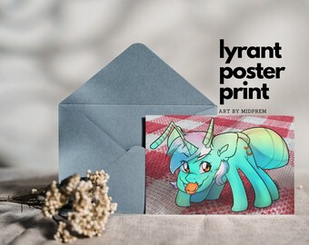 Lyrant 5x7 Postcard Print, Lyra Ant Picnic My Little Pony Friendship is Magic MLP FiM