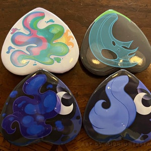Royalty Cutie Mark Buttons MLP Princess Luna Celestia Woona Queen Chrysalis Friendship is Magic Pinback Pin My Little Pony FiM