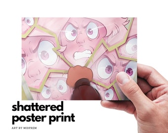 Shattered Steven Universe 4x6 Print | Pink Diamond Pearl Connie Stevonnie Poster