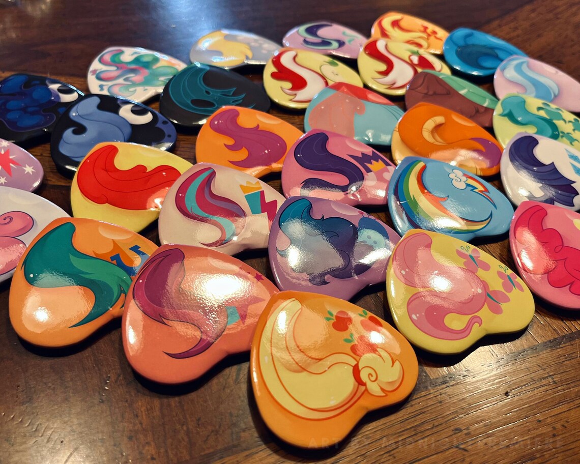 Student 6 Cutie Mark Buttons MLP Friendship is Magic Fim Etsy