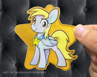Derpy "You Tried" Sticker | Waterproof Dishwasher Safe 3" Vinyl Car Laptop Decal | Gold Star MLP FiM My Little Pony Friendship is Magic