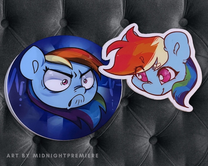 Raainbowdash Sticker Rainbow Dash Waterproof Sticker | Dishwasher-safe 3