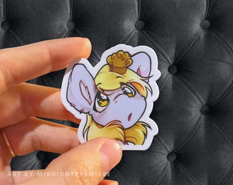 Derpy Muffin Sticker | Waterproof Dishwasher Safe Vinyl 2" Mini Car Laptop Decal | Blueberry Cute My Little Pony MLP FiM Friendship is Magic