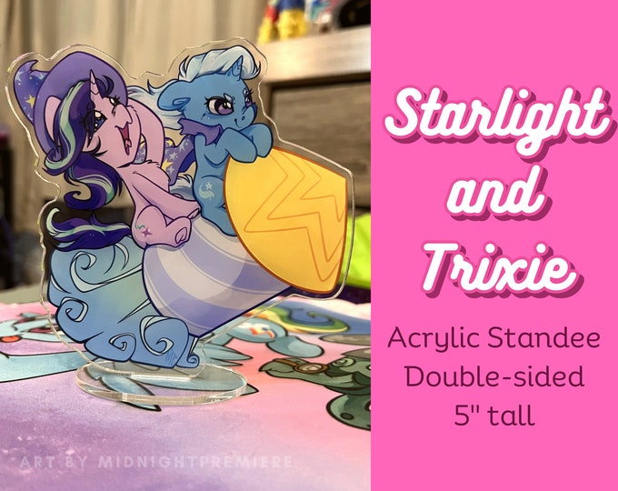 Starlight and Trixie Stand | Rocket Acrylic Standee Double-sided MLP ...