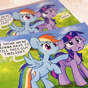 Je pense que nous allons 4 x 6 posters | Carte postale Princess Twilight Sparkle, Rainbow Dash My Little Pony MLP FiM Friendship is Magic Meme