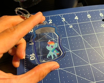 Rainbow Dash schudbeker bedel | My Little Pony MLP FiM Friendship is Magic schattige Chibi-oliesleutelhanger