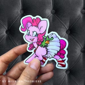 Pinkie Pie Golden Ticket Waterproof Sticker | Dishwasher-Safe 3&quot; Vinyl Car Laptop Decal | MLP FiM Cute My Little Pony Friendship is Magic