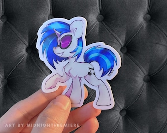Vinyl Scratch Sticker | Waterproof Dishwasher Safe 3" Vinyl Car Laptop Decal | Cool Shades My Little Pony FiM Friendship is Magic