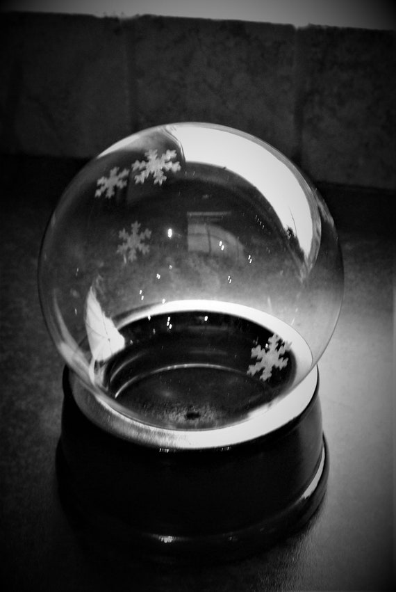 Photo Snow Globe with Black Base 