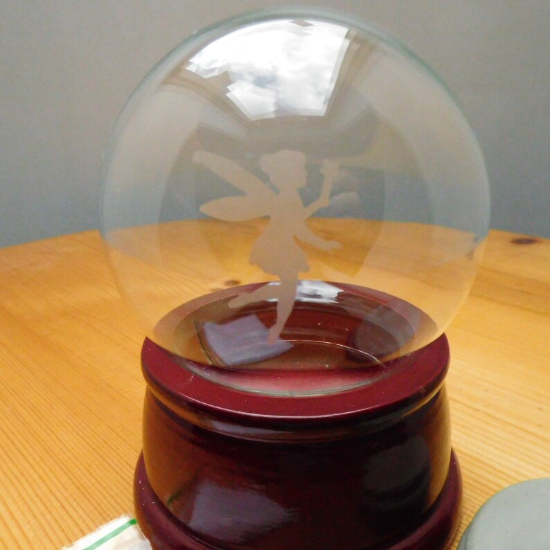 Etched glass Snow Globe Kit / Water Globe Kit 100mm glass Etsy
