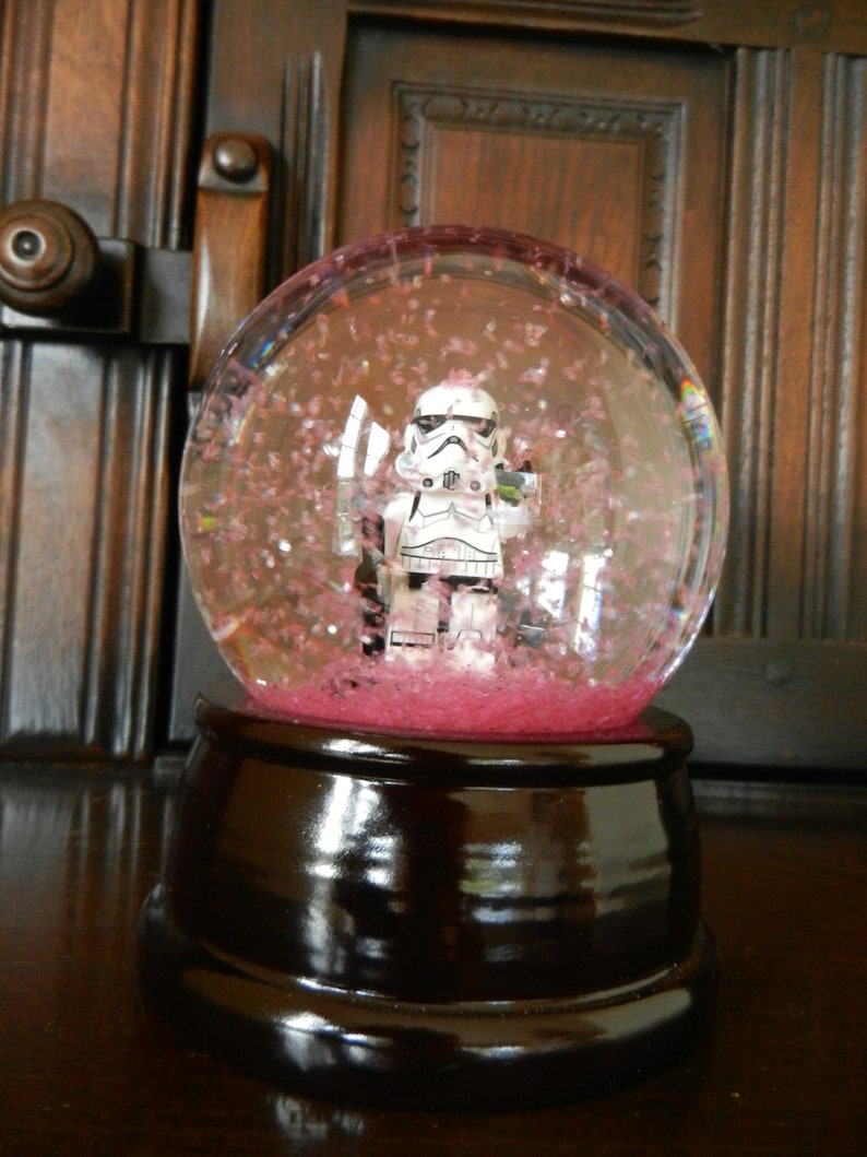 Wholesale photo snow globes Snow Globe Kit 100mm glass dome wooden base ideal | Etsy