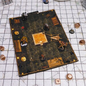 Badlands Blacksmith Battlemap Dice Tray, Two-Sided RPG Map DnD Dice tray for TTRPGs, Standard Medium Rectangle image 4