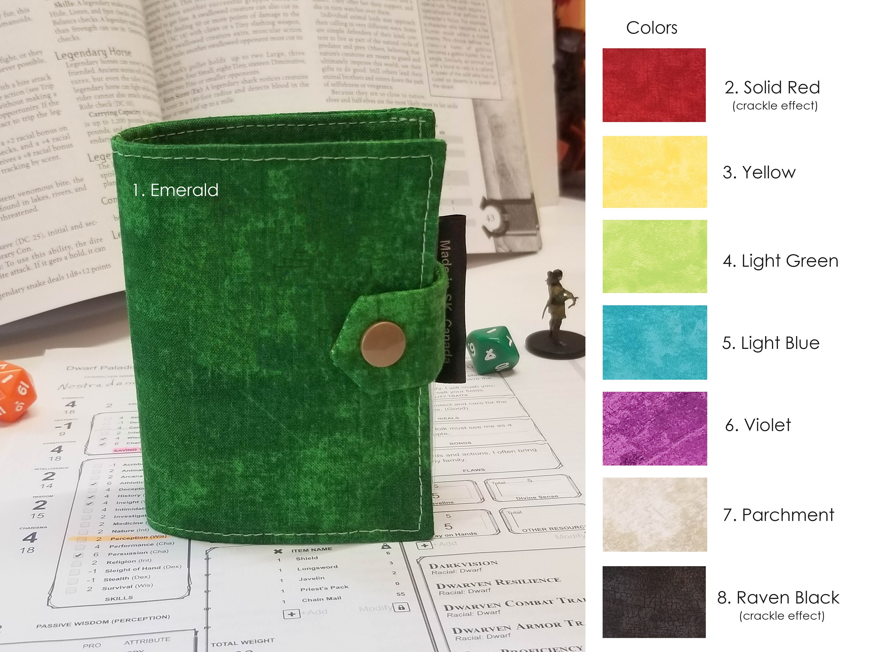 Custom Softcover Spell book Card Holder DnD Accessories Etsy