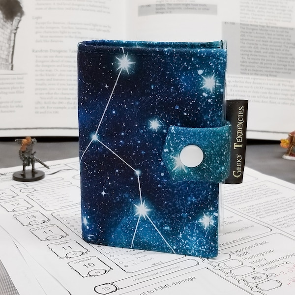 Softcover Spell book Card holder, Album for 36-48 spell cards, RPG accessories, DnD gifts