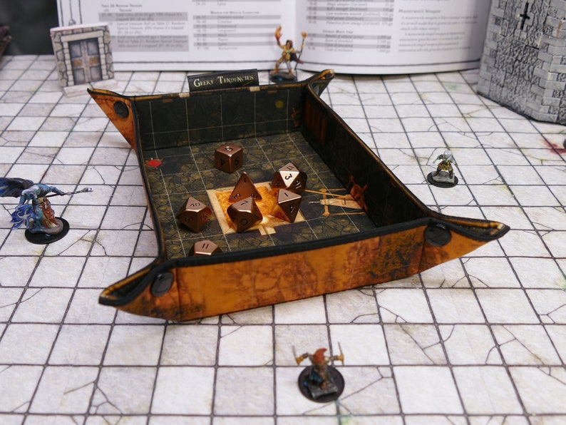 Badlands Blacksmith Battlemap Dice Tray, Two-Sided RPG Map DnD Dice tray for TTRPGs, Standard Medium Rectangle image 6