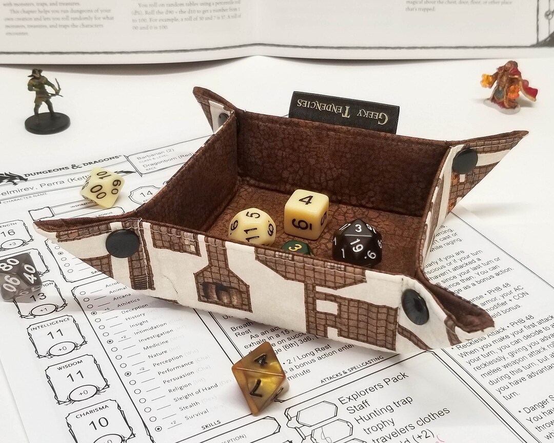 Dungeon Map Dice Tray Collapsible Dice Tray Small Dice Tray for ...