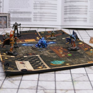 Alchemist Lab Battlemap Dice Tray, Two-Sided RPG Map DnD Dice tray for TTRPGs, Standard Medium Rectangle image 4