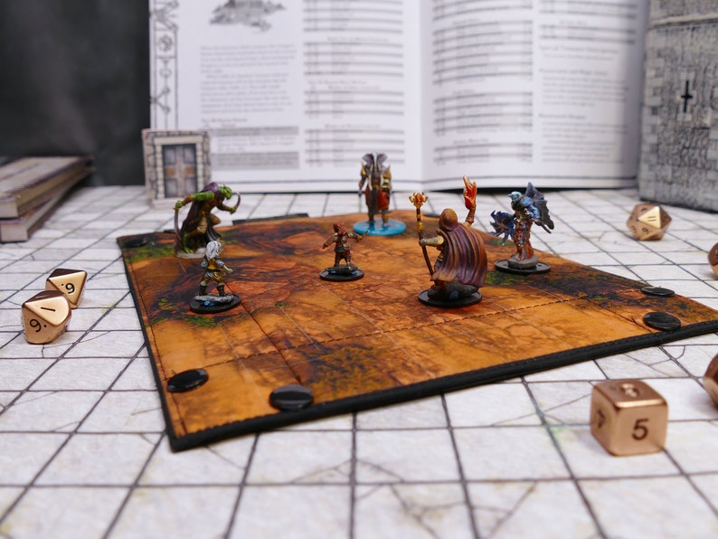 Badlands Blacksmith Battlemap Dice Tray, Two-Sided RPG Map DnD Dice tray for TTRPGs, Standard Medium Rectangle image 9
