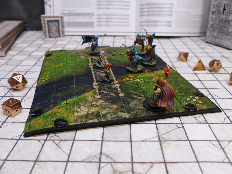 Alchemist Lab Battlemap Dice Tray, Two-Sided RPG Map DnD Dice tray for TTRPGs, Standard Medium Rectangle image 6