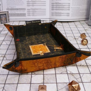 Badlands Blacksmith Battlemap Dice Tray, Two-Sided RPG Map DnD Dice tray for TTRPGs, Standard Medium Rectangle image 1