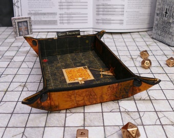 Badlands Blacksmith Battlemap Dice Tray, Two-Sided RPG Map DnD Dice tray for TTRPGs, Standard Medium Rectangle