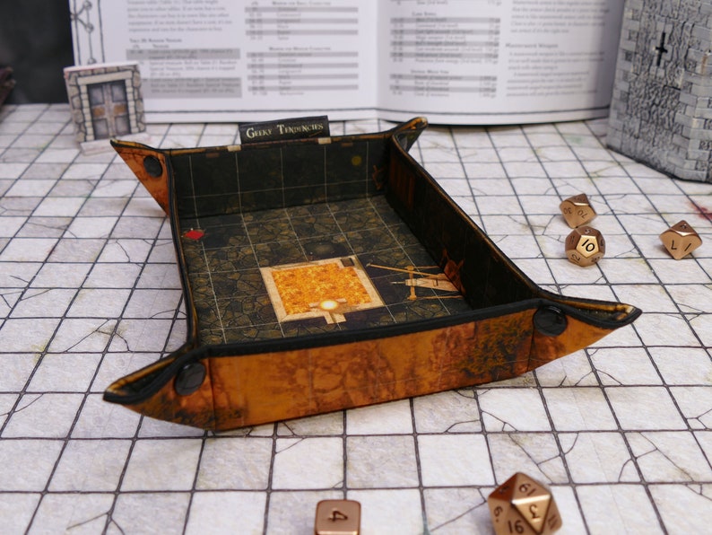 Badlands Blacksmith Battlemap Dice Tray, Two-Sided RPG Map DnD Dice tray for TTRPGs, Standard Medium Rectangle image 1