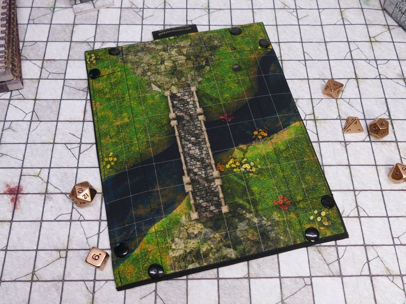 Alchemist Lab Battlemap Dice Tray, Two-Sided RPG Map DnD Dice tray for TTRPGs, Standard Medium Rectangle image 7