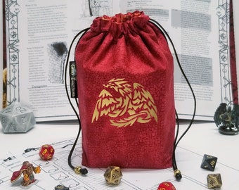 DnD Dice bag - Personalized Dice Bag with pockets - RPG accessories - dungeons and dragons gifts - geeky gifts