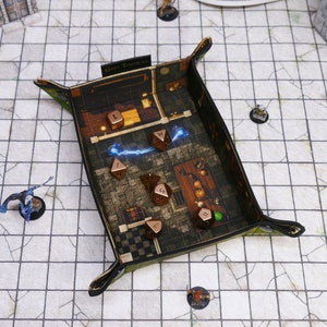 Alchemist Lab Battlemap Dice Tray, Two-Sided RPG Map DnD Dice tray for TTRPGs, Standard Medium Rectangle image 8