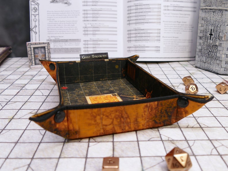 Badlands Blacksmith Battlemap Dice Tray, Two-Sided RPG Map DnD Dice tray for TTRPGs, Standard Medium Rectangle image 2