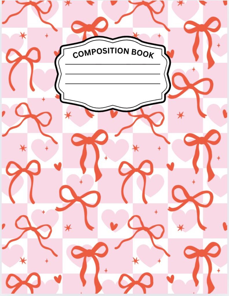 Pink Custom Composition Notebook - Etsy