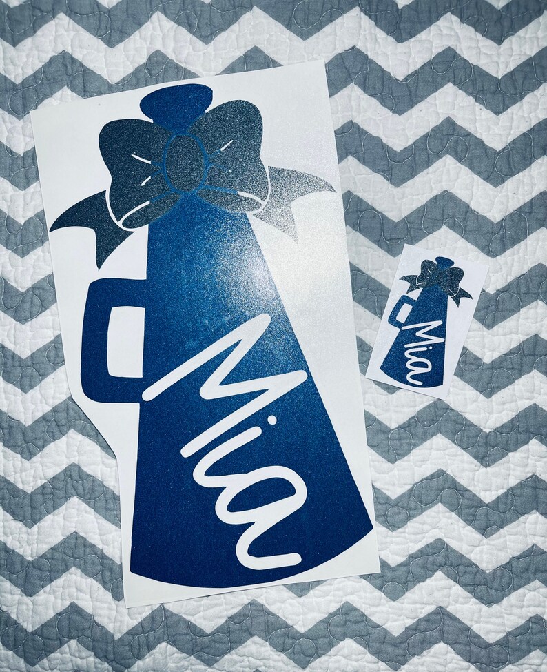 Cheer Name Decalmegaphone Decalcheerleadercheermegaphone Etsy
