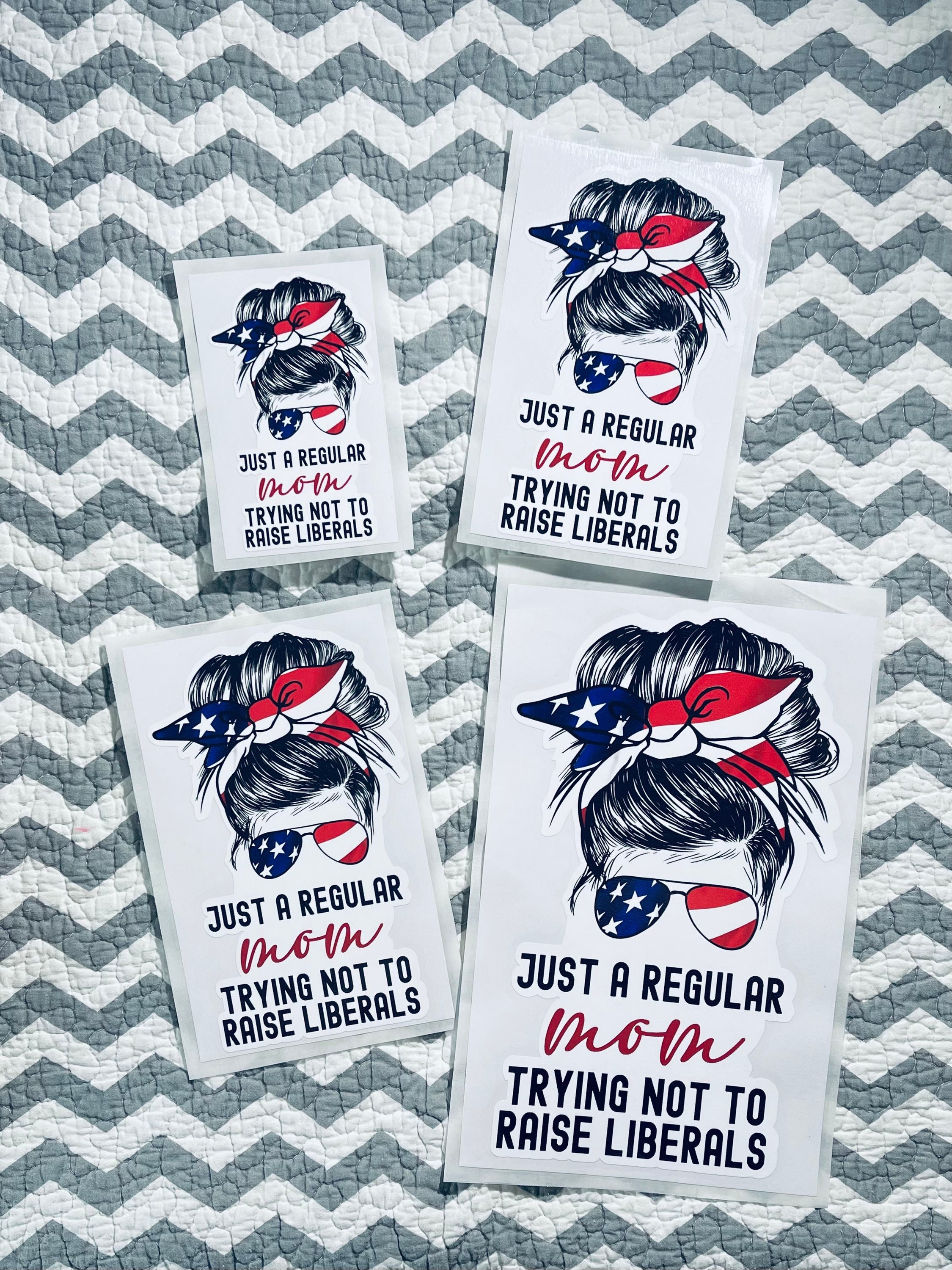 Just A Regular Mom Trying Not to Raise Liberals Decal-Republicans-Rep…