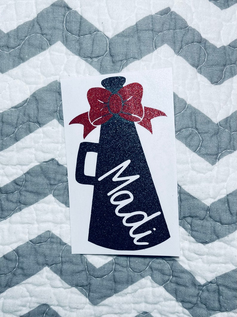 Cheer Name Decalmegaphone Decalcheerleadercheermegaphone Etsy