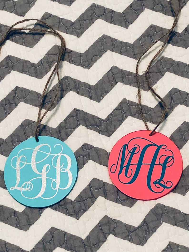 Monogram Rear View Mirror Hangermonogramcar Accessoriescar Etsy