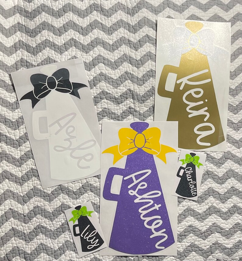 Cheer Name Decalmegaphone Decalcheerleadercheermegaphone Etsy