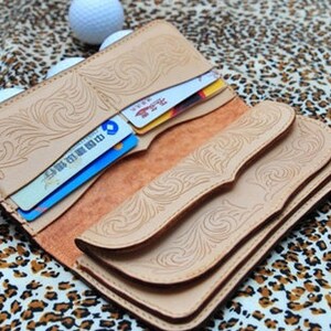 PDF Pattern Long Wallet Leathercraft Tools Leather Craft | Etsy
