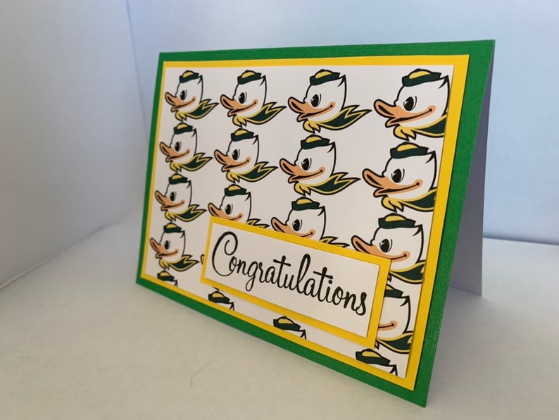 University of Oregon Ducks Graduation Card Handmade