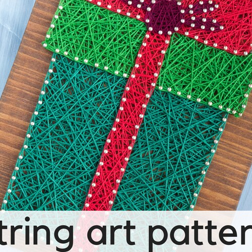 Christmas String Art Pattern for Kids and Adults Santa Claus Etsy